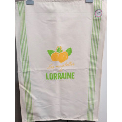 Torchon tissé France vert mirabelle