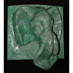 Sculpture Eléphant vert