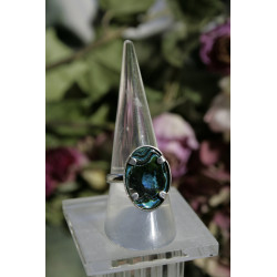 Bague "Nacre, Lagon bleu"