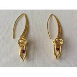 Boucles d'Oreilles STANISLAS dorée à l'or fin 24k perles