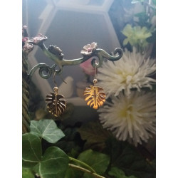 Boucles d'oreilles  Collection, Philodendron et ses bourgeons.