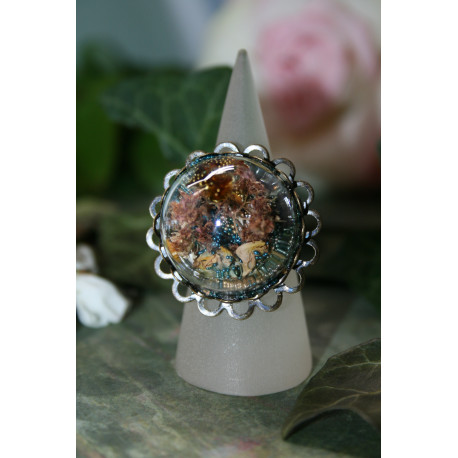 Bague "Nature sous cloche"