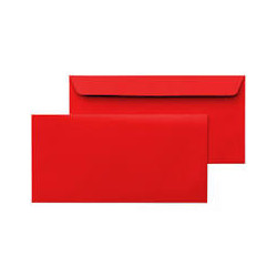 Enveloppes 114x224 rouge Pivoine