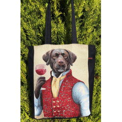 Chien au vin rouge. Création artisanale