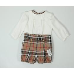 Ensemble bloomer et chemise col Pierrot