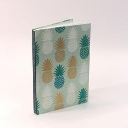 Carnet aux motifs ananas / Carnet de notes / Carnet à dessins vert