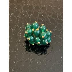 Bague “ Chakra cœur “ pierres onyx vert