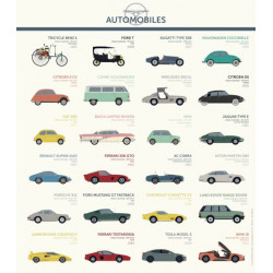 Affiche les voitures mythiques par les Jolies Planches