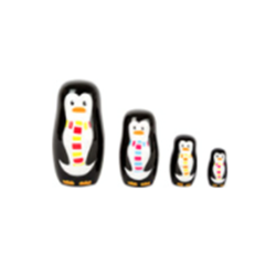 Poupées russes famille de pingouins