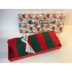 Coffret cadeau Noël Cuddly Socks Rouge et Vert