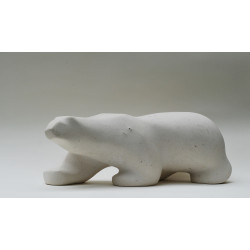 ours polaire à l'affût 32x13x12 cm