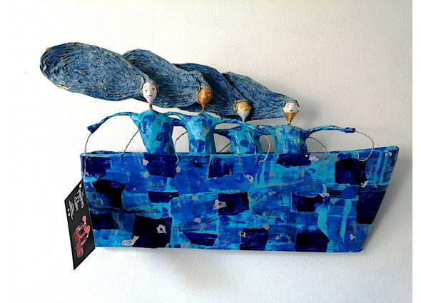 Quatre soeurs sur une barque